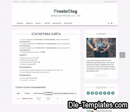 ProstoBlog - адаптивный блоговый шаблон для DLE