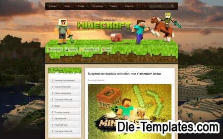 Minecraft - игровой шаблон на тему майнкрафт для DLE